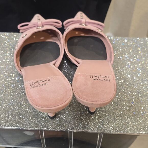 Jeffrey Campbell Gratis Suede Mules- Baby Pink - Picture 10 of 10